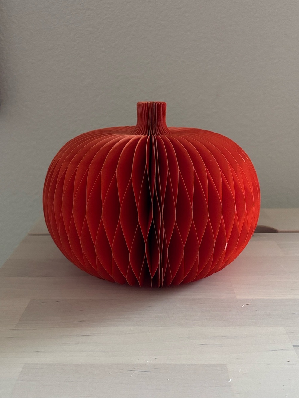 S/6 West Elm Halloween 🎃 Paper Accordion Pumpkin Decor Orange Small